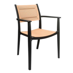 Silla Plástica Ratan Reforzada Negro