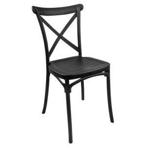 Silla para Exterior Plastico Negro