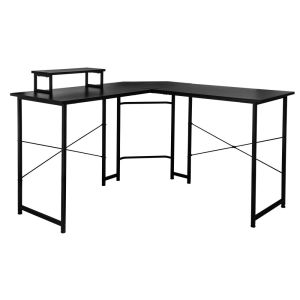 Escritorio en Escuadra Negro Cubierta