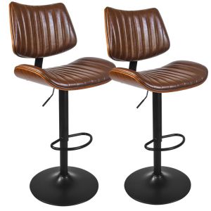 Par de Bancos para Barra Alto Giratorio Vinipiel Cafe