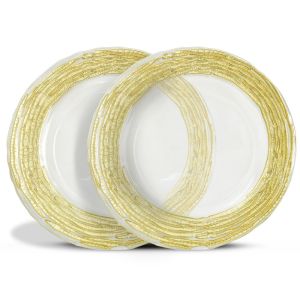 Juego de 2 Platos Base de Cristal de 33 cm diámetro Nadir