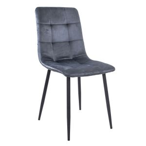 Silla de Comedor Tela Velvet color Gris