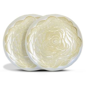Juego de 2 Platos Base de Cristal de 33 cm diámetro Aura