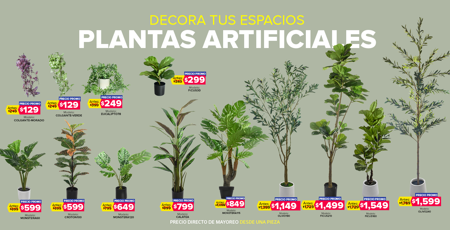 plantas artificiales